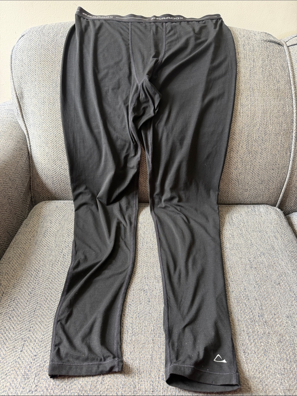 Paradox Men’s Merino Blend Black Base Layer Active Wear Leggings Size: XL